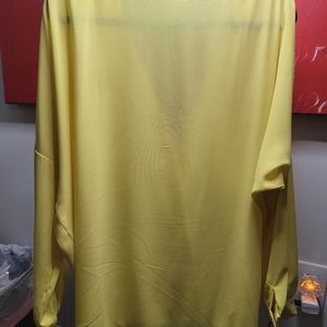 Yellow Cold Shoulder w/Leather Trip